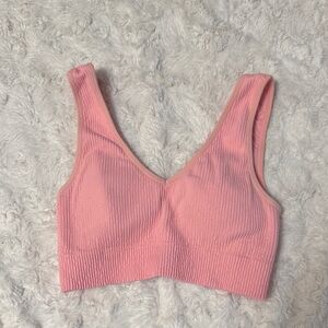 Aerie Soft Pink V-Neck Bralette